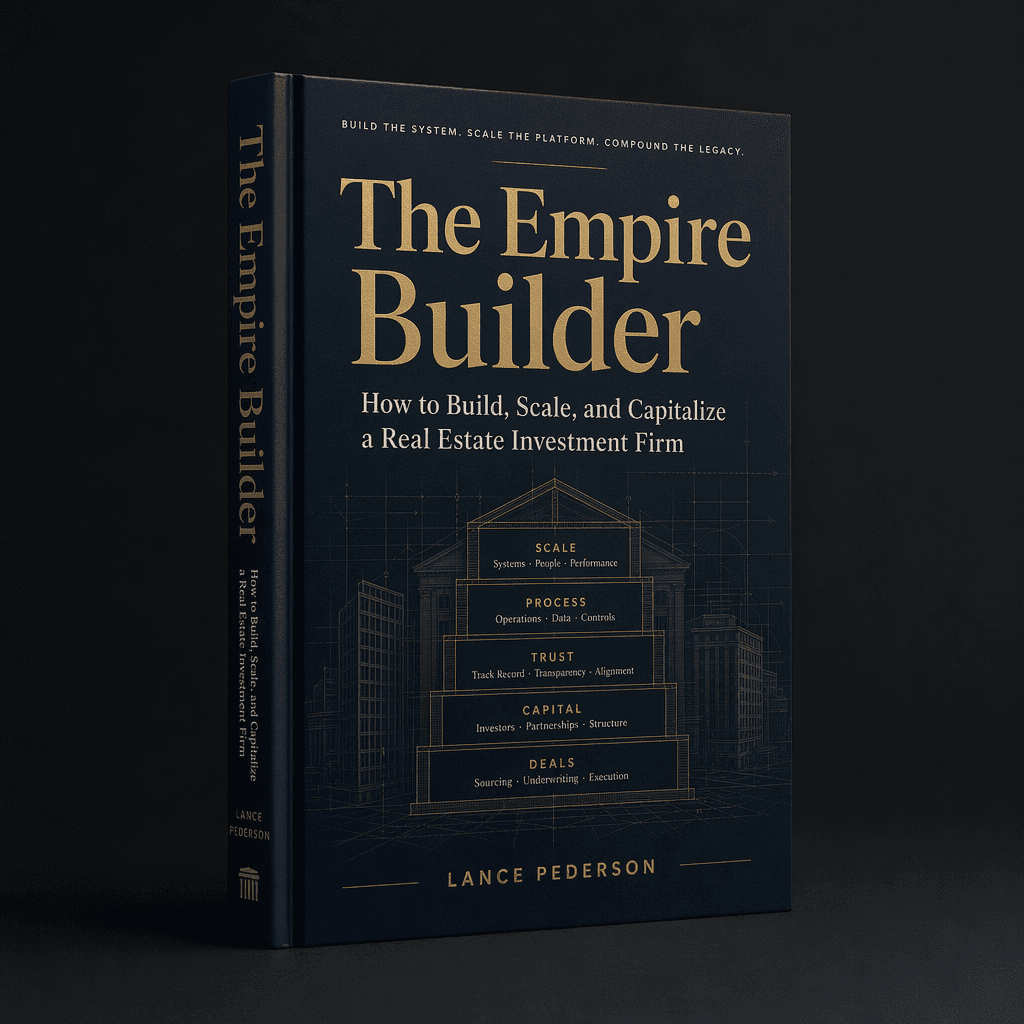 3D cover mockup of The Empire Builder by Lance Pederson